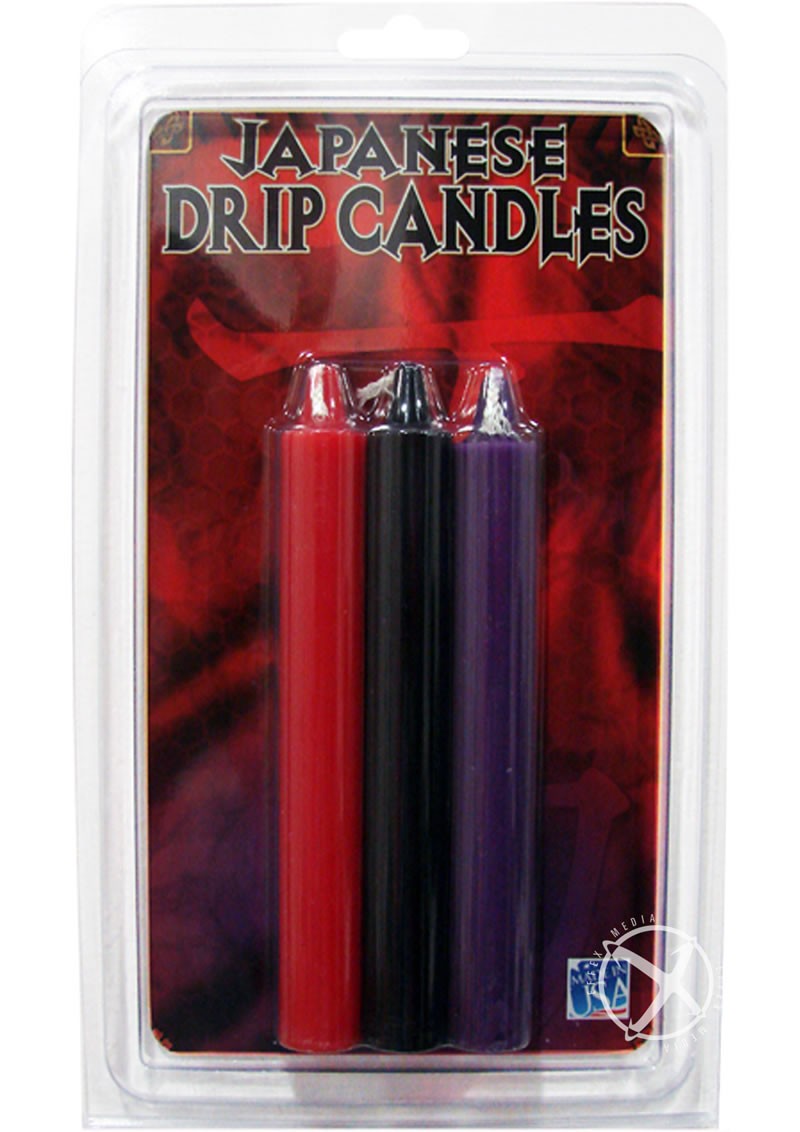 Japanese Drip Candles Assorted Colors 3 Per Pack