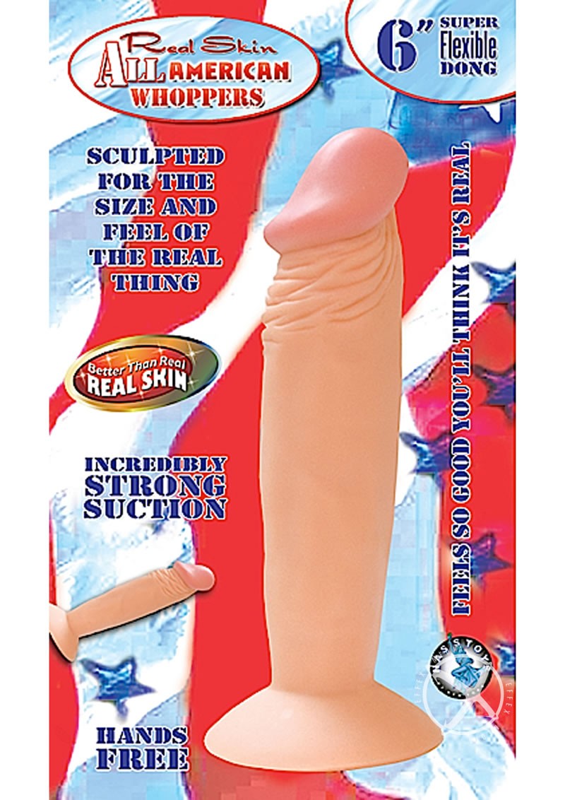 Real Skin All American Whoppers Dong 6 Inch Flesh