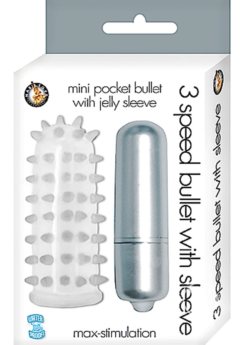 Mini Pocket Bullet w/ Jelly Sleeve 3 Speed Silver