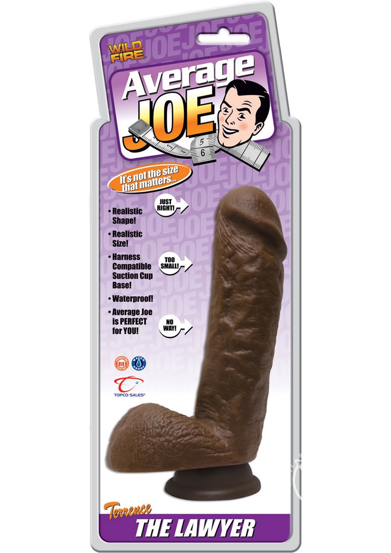 Average Joe Terrence The Lawyer Dildo 7.5 Inch Brown