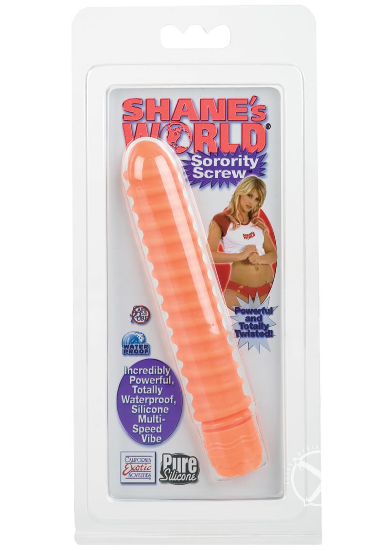 SHANES WORLD SORORITY SCREW VIBE SILICONE 5 INCH ORANGE