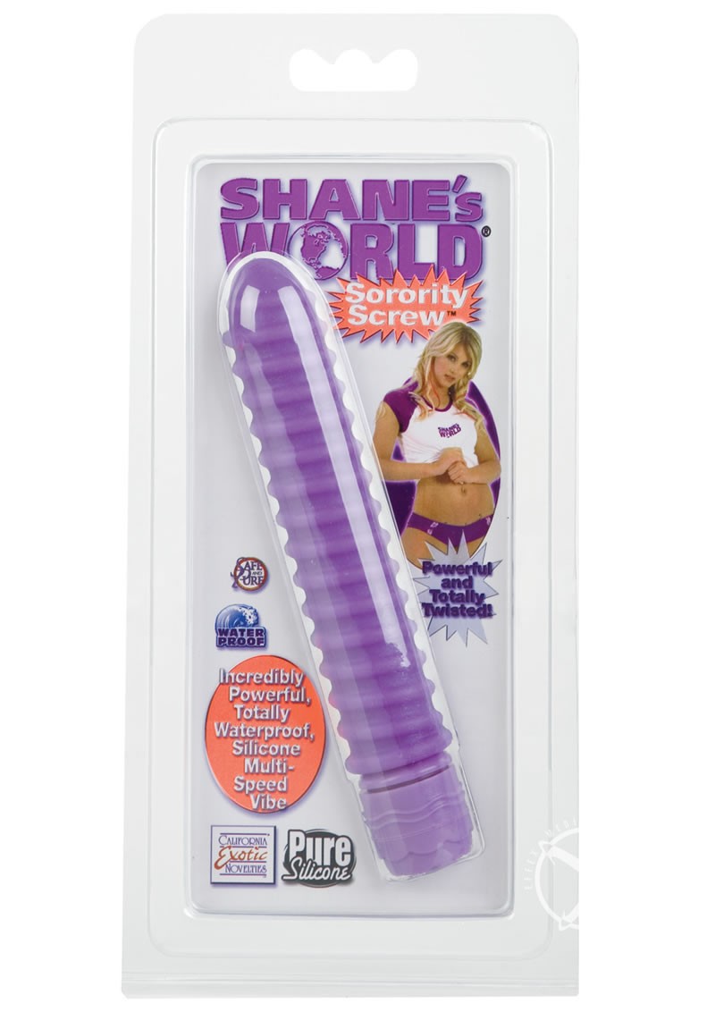 SHANES WORLD SORORITY SCREW VIBE SILICONE 5 INCH PURPLE