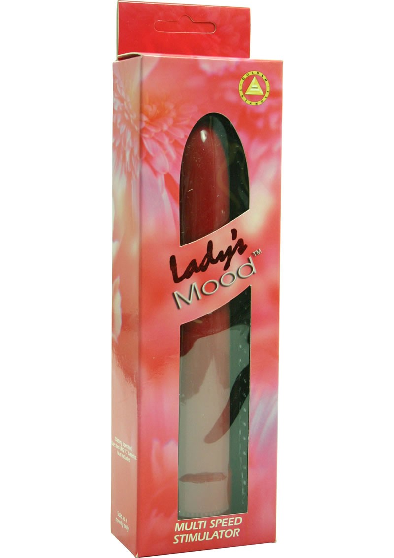 LADYS MOOD 7 INCH PLASTIC VIBRATOR RED