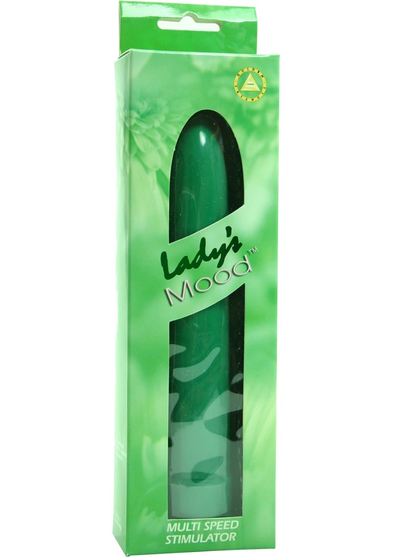 LADYS MOOD 7 INCH PLASTIC VIBRATOR GREEN