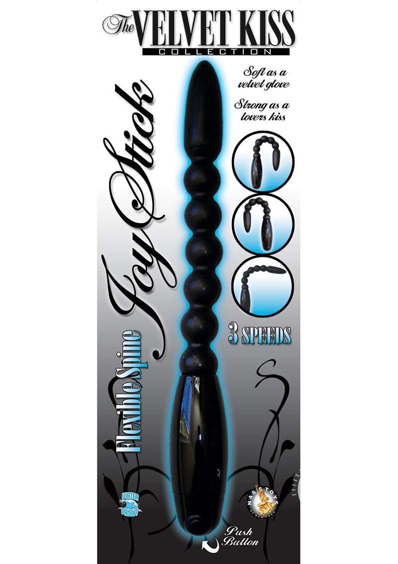 The Velvet Kiss Joy Stick w/ Flexible Spine 7 Inch Black