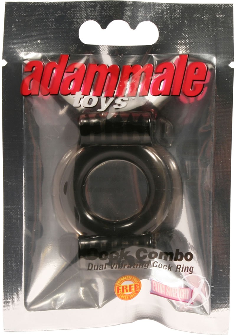 Adammale Toys Cock Combo Vibrating Ring Black
