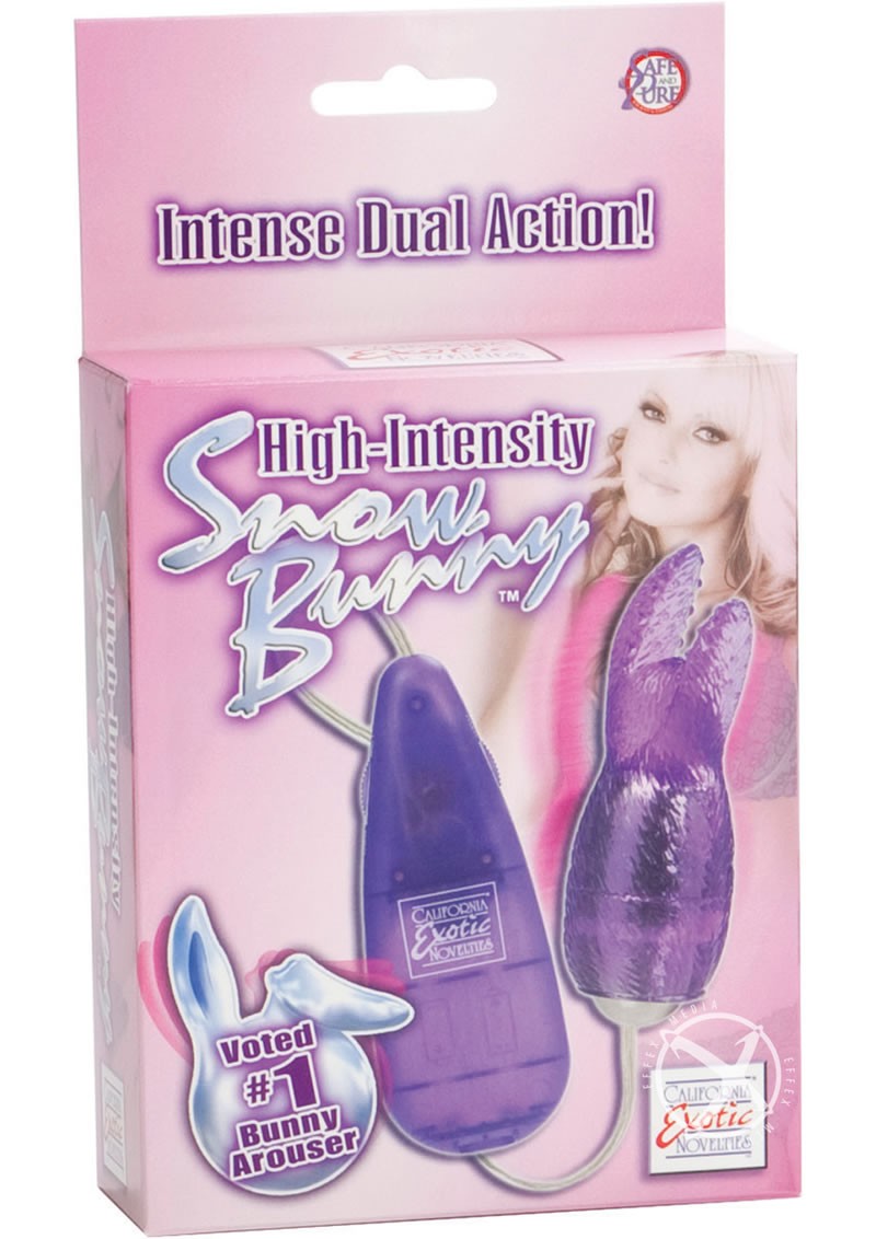 High Intensity Snow Bunny Stimulator w/ Bunny Teaser Multispeed 3.75 Inch Pink