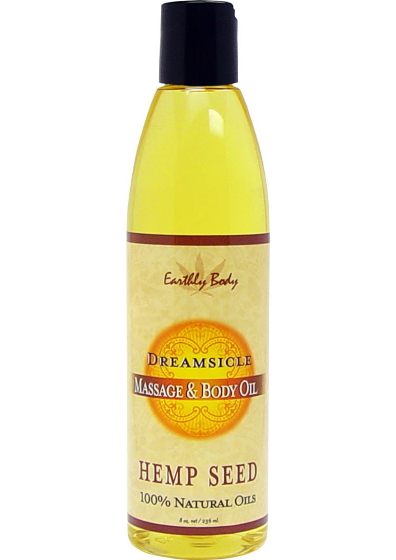 Massage And Body Oil With Hemp Seed Dreamsicle 8 Ounce