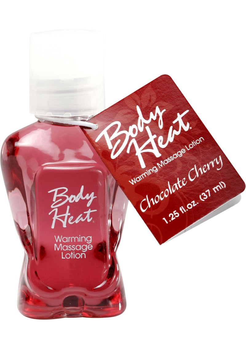 Body Heat Edible Warming Massage Lotion Chocolate Cherry 1.25 oz