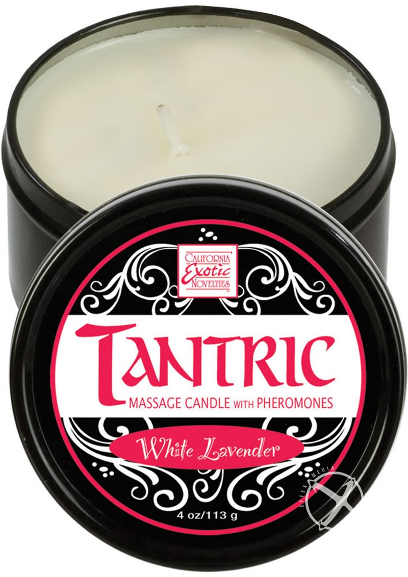 Tantric Massage Candle with Pheromones White Lavender