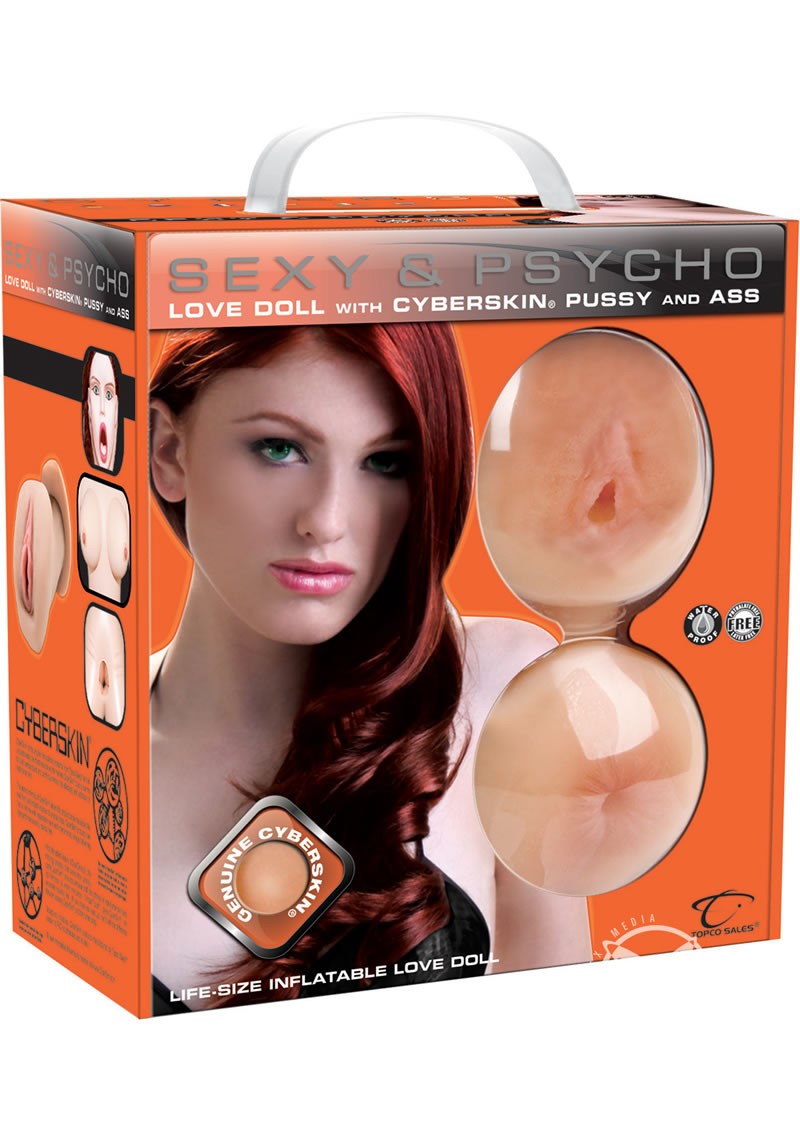 Sexy & Psycho Inflatable Love Doll w/ Cyberskin Pussy & Ass Masturbators Flesh