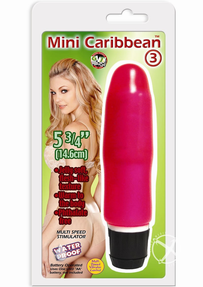 Mini Caribbean Vibrator Number 3 Waterproof 5.75 Inch Pink