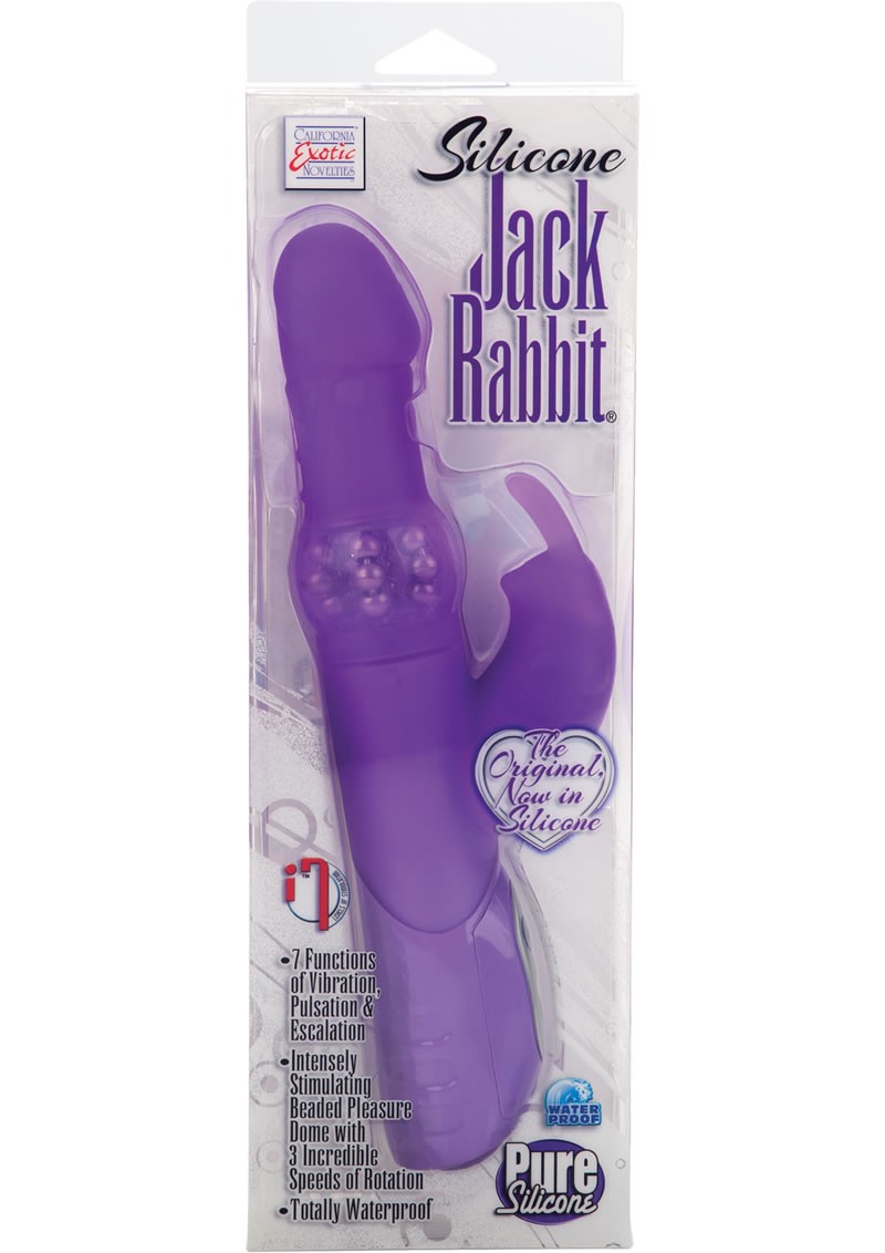 Silicone Jack Rabbit Waterproof 5 Inch Purple