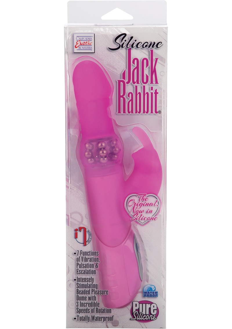 Silicone Jack Rabbit Waterproof 5 Inch Pink