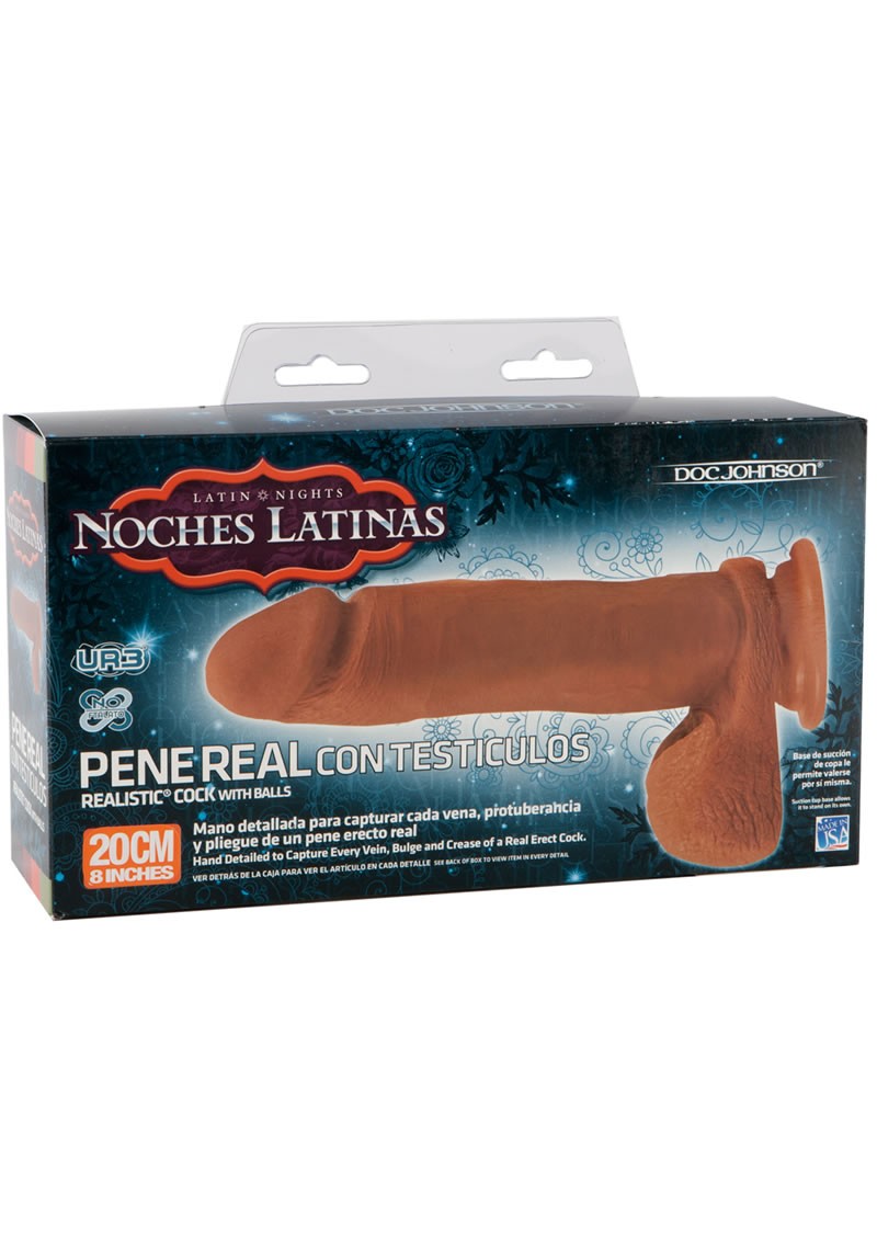 Noches Latinas Latin Nights Realistic Cock w/ Balls 8 Inch Flesh