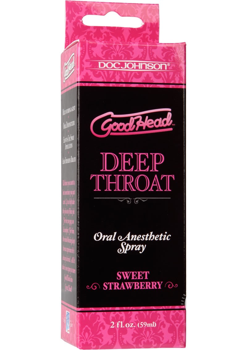 Goodhead Deep Throat Oral Anesthetic Spray Sweet Strawberry 2 oz