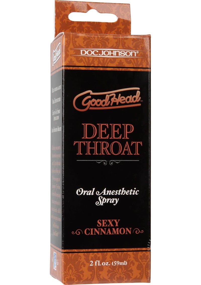 Goodhead Deep Throat Oral Anesthetic Spray Sexy Cinnamon 2 oz