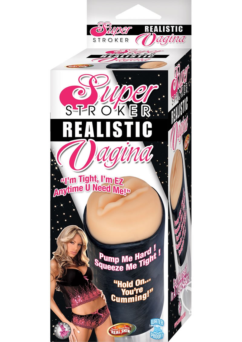 Super Stroker Realistic Vagina Masturbator Waterproof Flesh