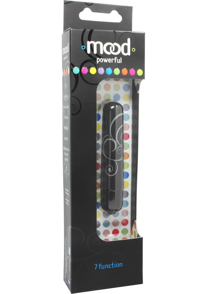 Mood Powerful 7 Function Small Bullet 3.5 Inch Black