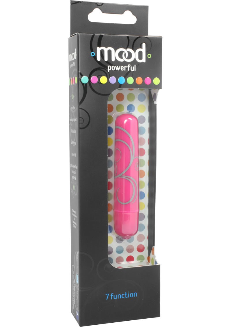 Mood Powerful 7 Function Small Bullet 3.5 Inch Pink