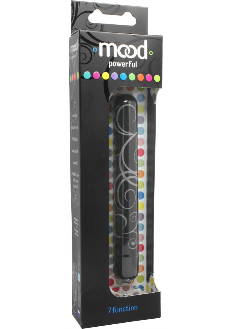 Mood Powerful 7 Function Large Bullet 5 Inch Black