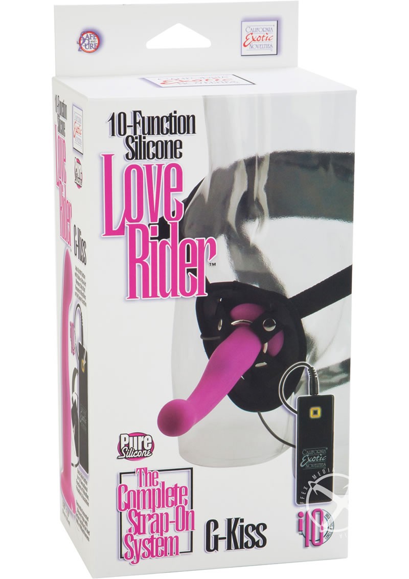 10 Function Silicone Love Rider G Kiss Harness Pink