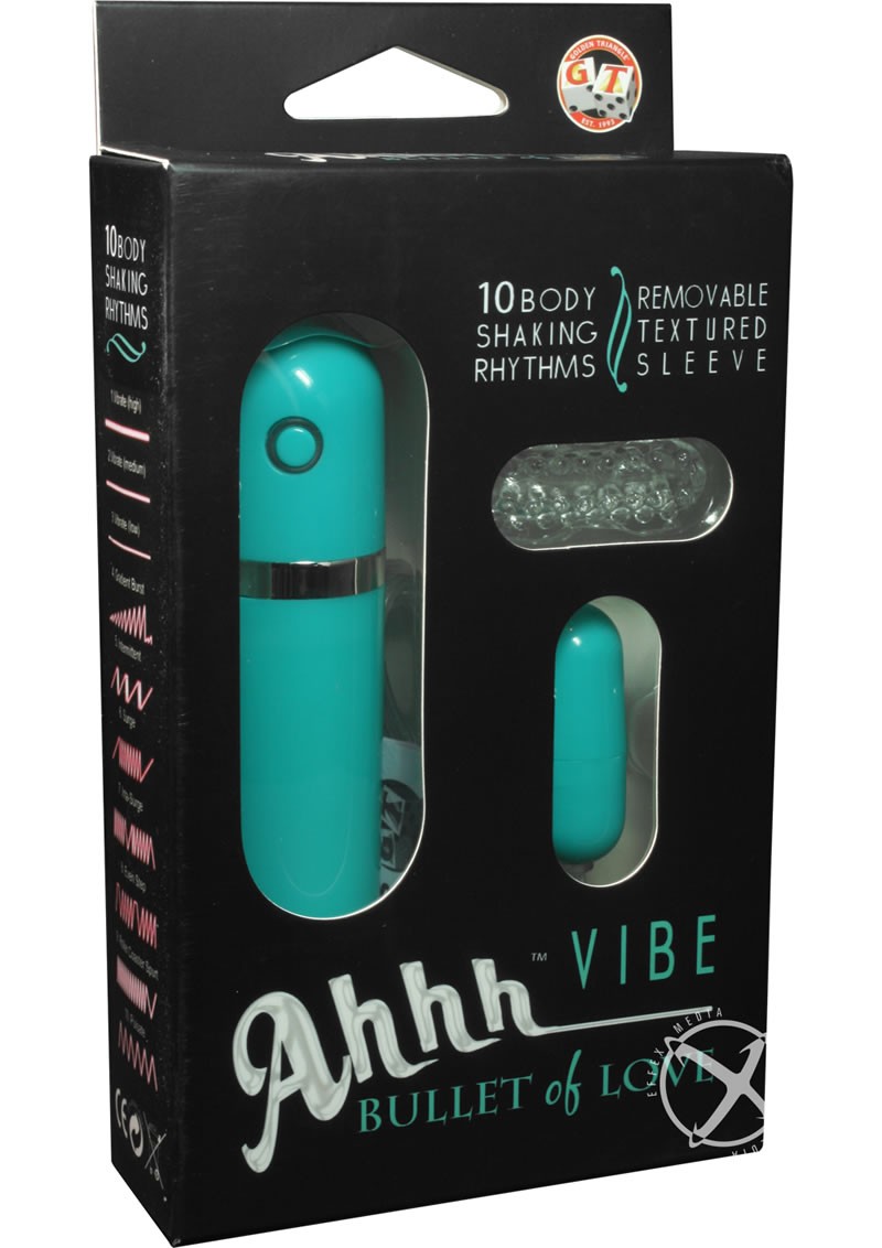 Ahh Vibe Bullet Of Love Remote Control Bullet Teal