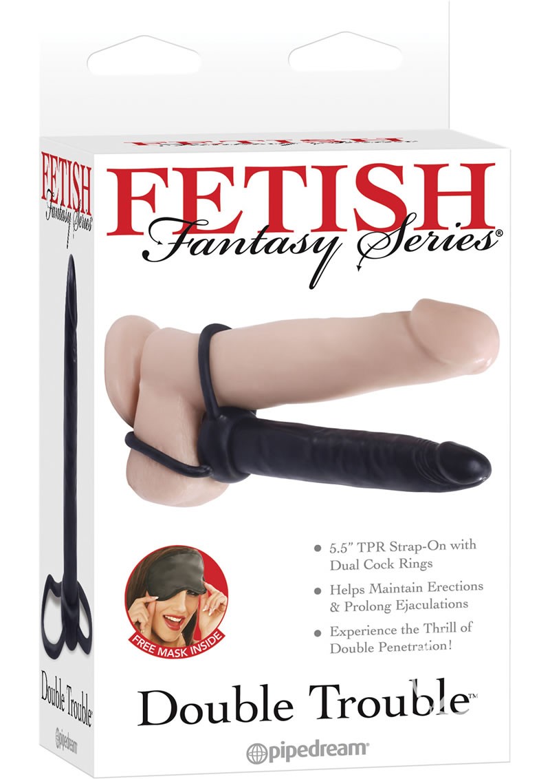 Fetish Fantasy Double Trouble Strap On 5.5 Inch Black