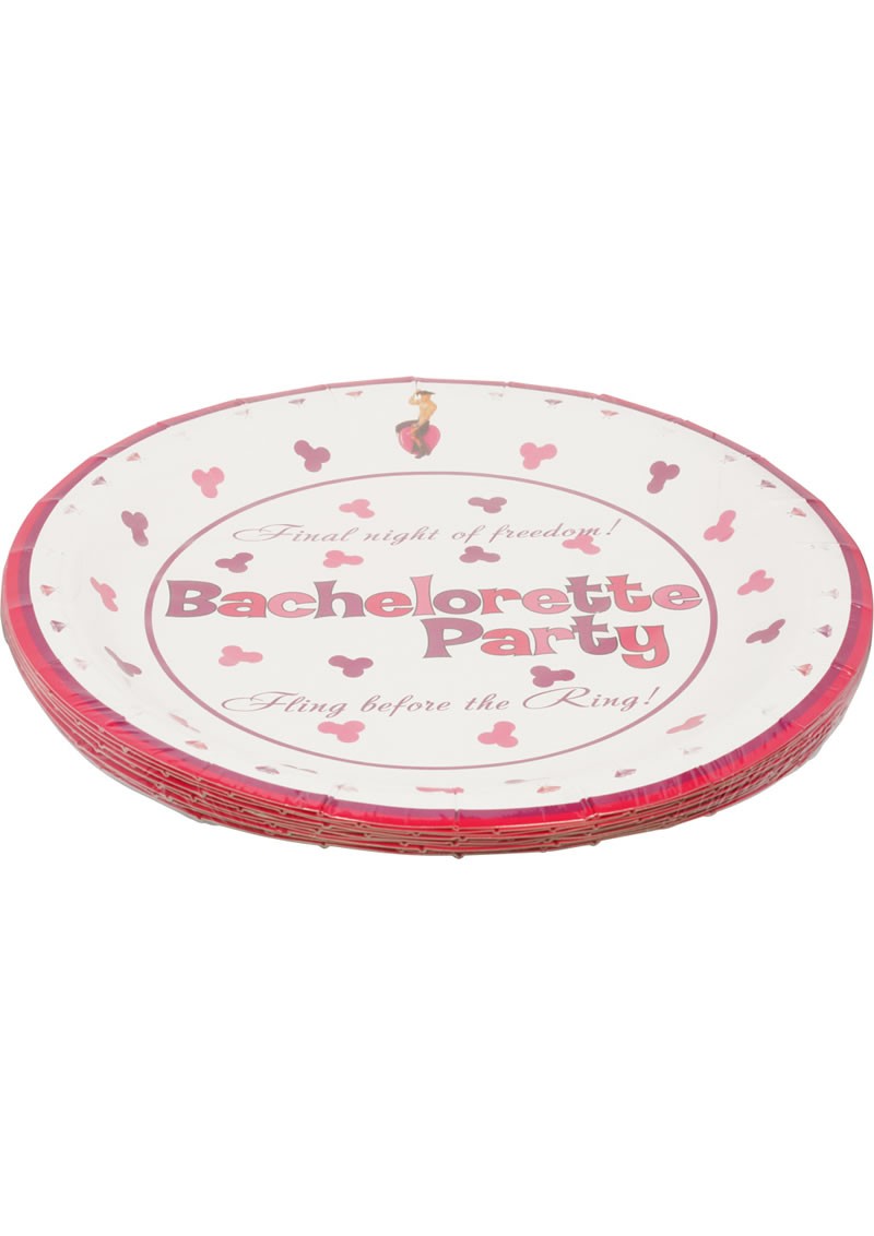 Bachelorette Party 10 Inch Plates 10 Per Pack