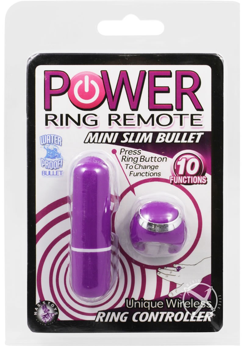 Power Ring Remote Mini Slim Bullet 2.5 Inch Purple