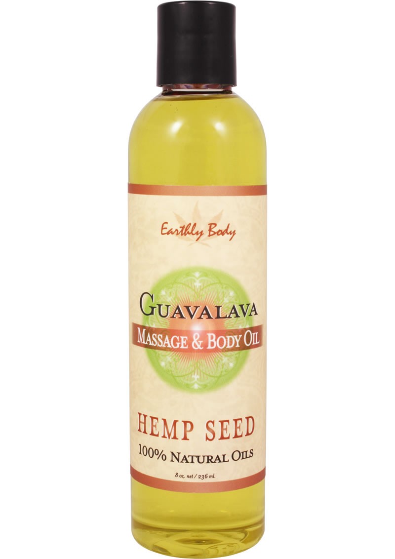 Massage And Body Oil With Hemp Seed Guavalava 8 Ounce