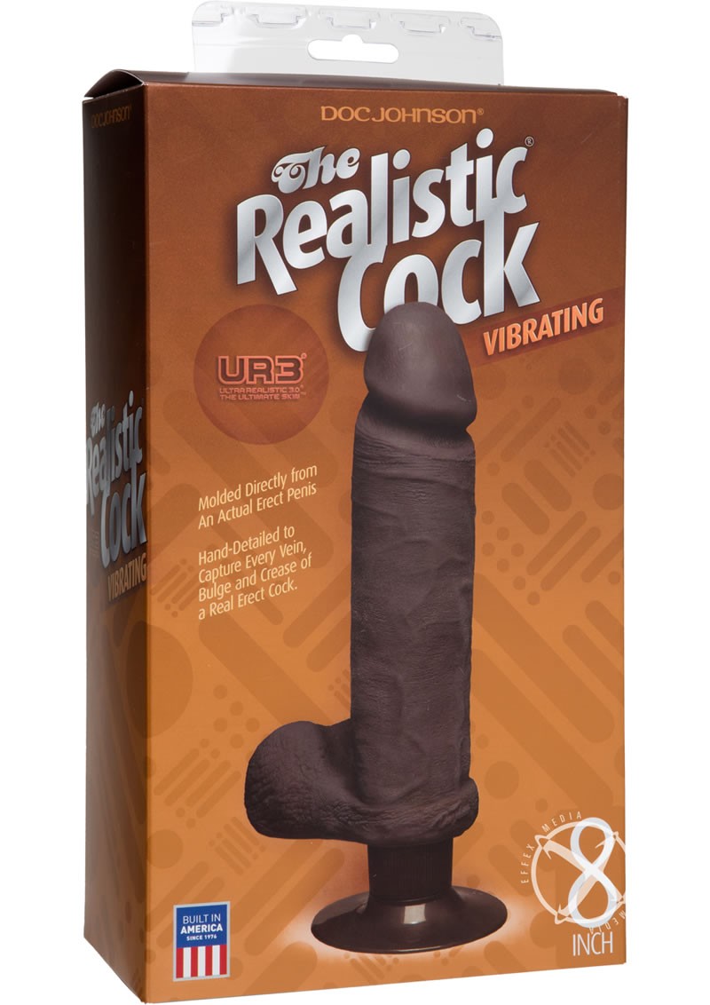 The Vibro UR3 Realistic Vibrating Cock 8 Inch Black