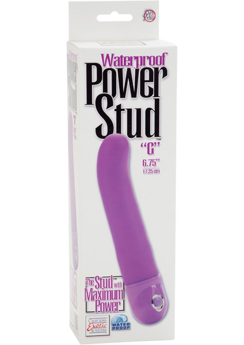 Power Stud G Vibrator Waterproof Purple 6.75 Inch