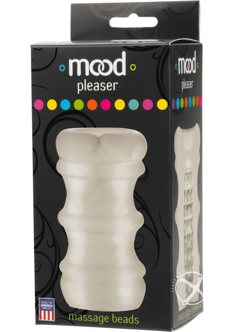 Mood Pleaser Massage Beads Masturbator White 4.6 inches