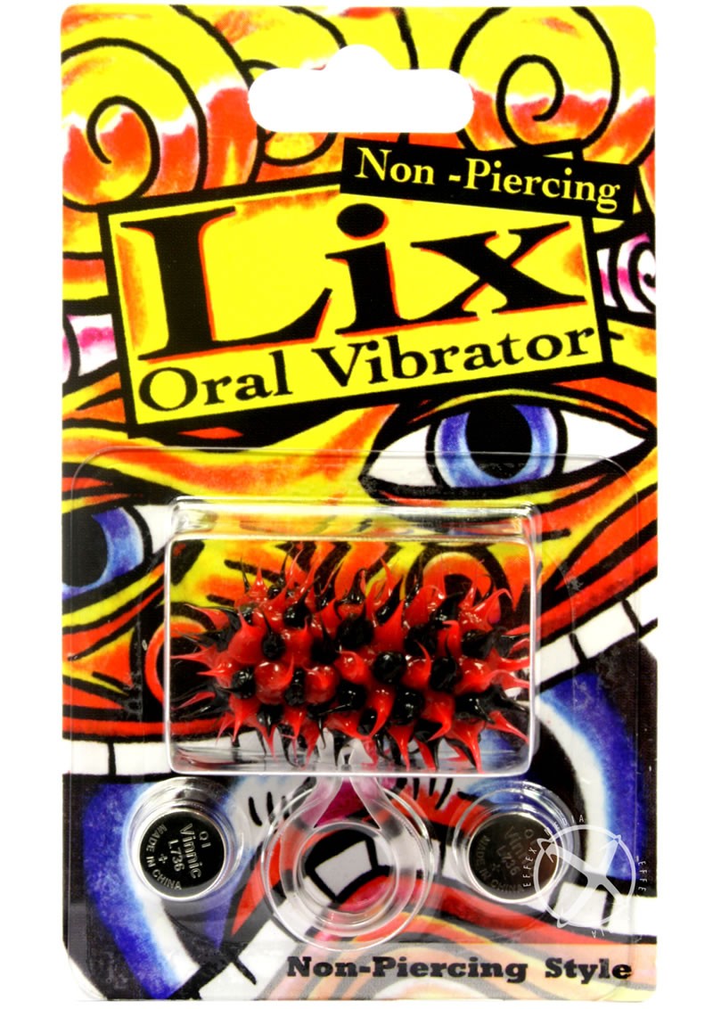 Lix Non Piercing Oral Vibrator Red Black