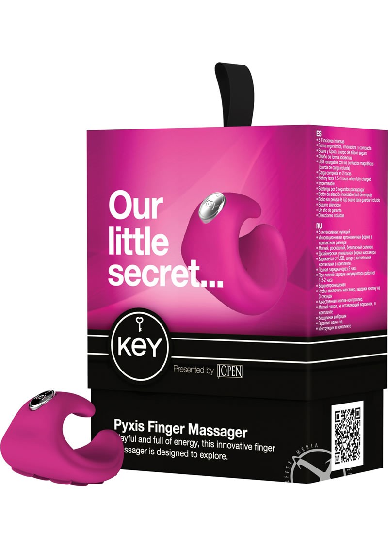 Key Pyxis Silicone Finger Massager Waterproof Pink