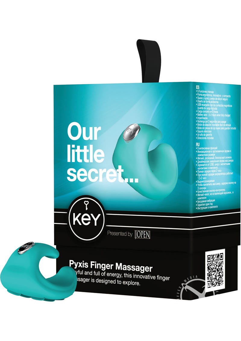 Key Pyxis Silicone Finger Massager Waterproof Robin Blue