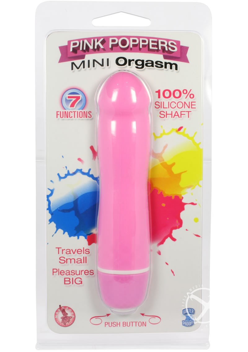 Pink Poppers Mini Orgasm Vibrator 5 Inch Pink