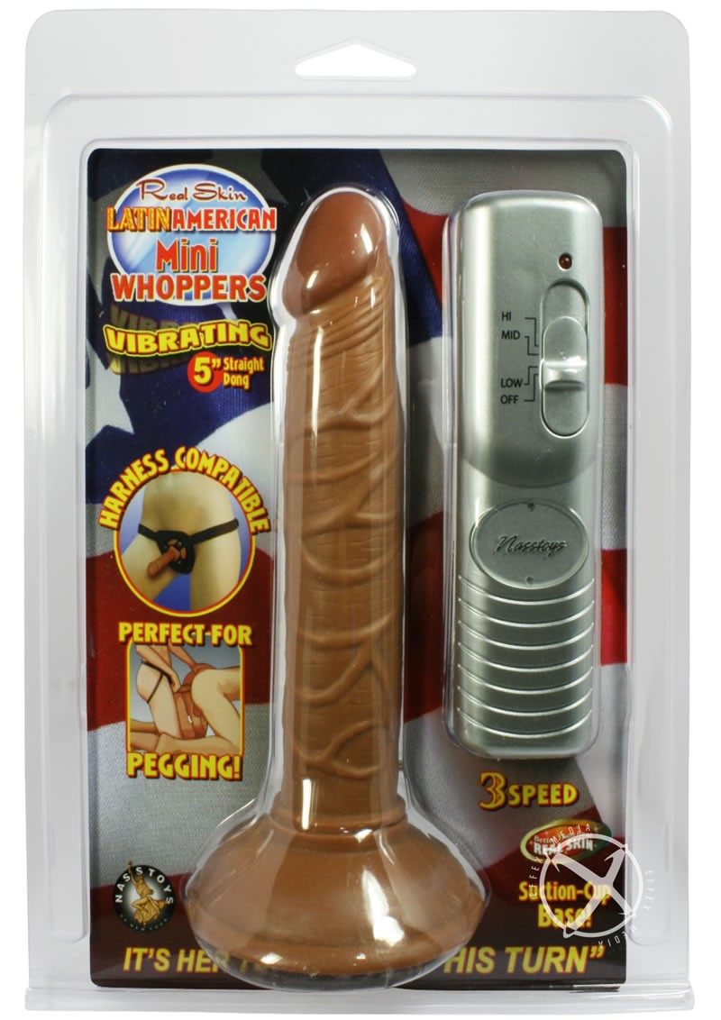 Real Skin Latin American Mini Whoppers Dong Brown 5 Inch