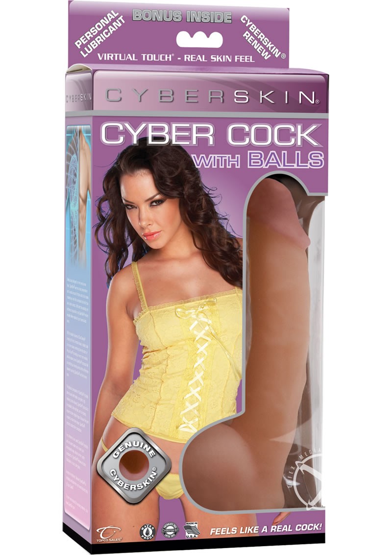 Cyberskin Cyber Cock With Balls 6 Inch Flesh
