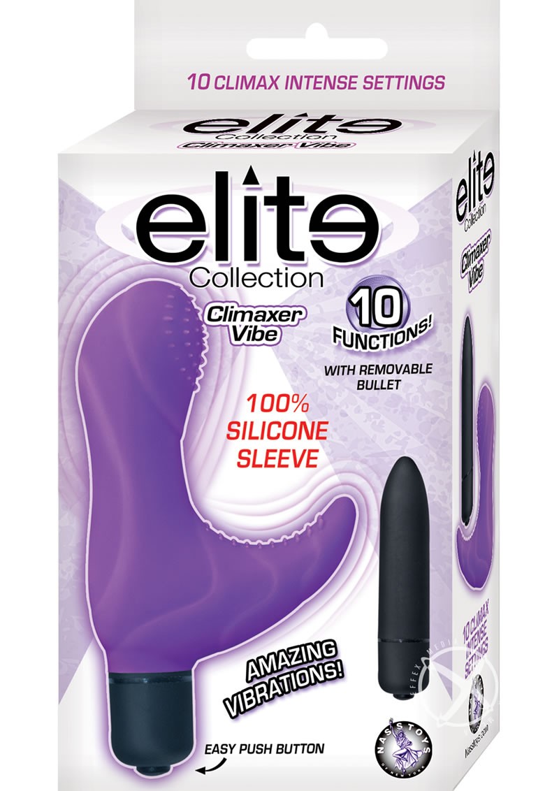 Elite Collection Silicone Climaxer Vibe Purple 3.5 Inch
