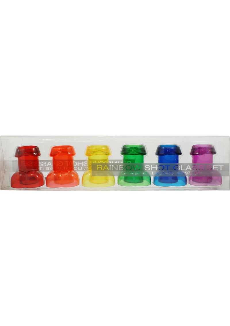 Ladies Night Rainbow Shot Glass Set Assorted Colors 6 Each