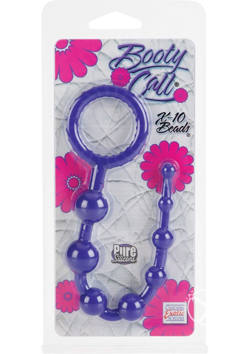 Booty Call X-10 Silicone Anal Beads Purple 8 Inch