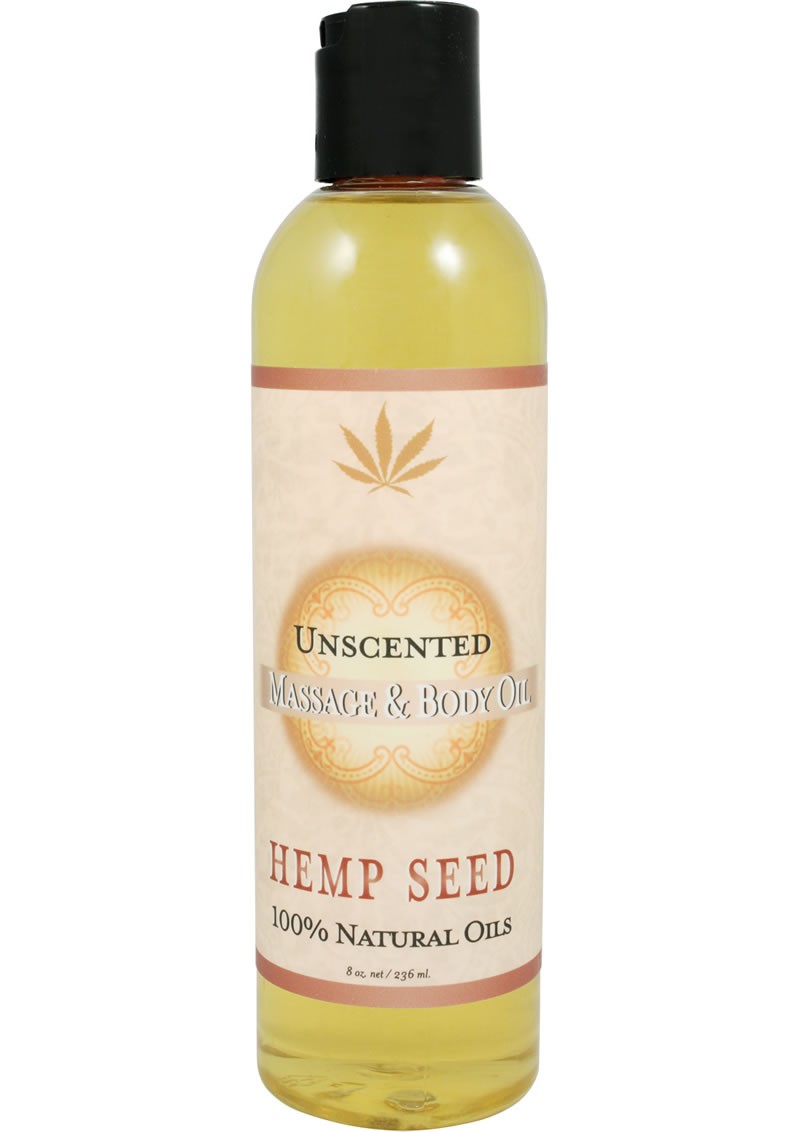 Massage And Body Oil With Hemp Seed Unscented 8 Ounce