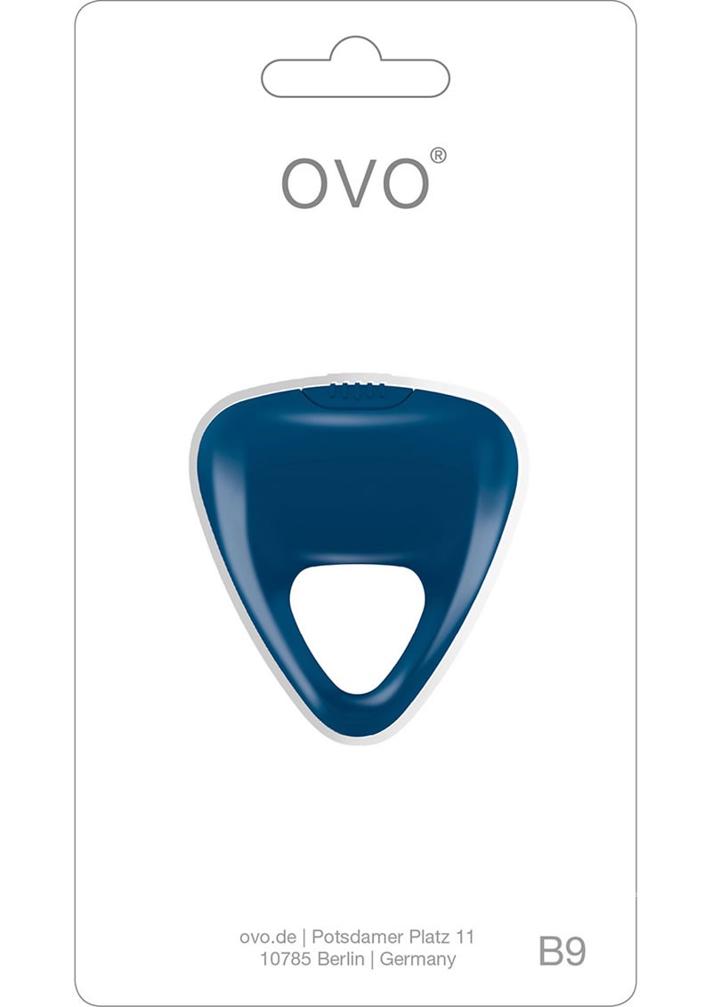 Ovo B9 Silicone Cock Ring Waterproof Blue