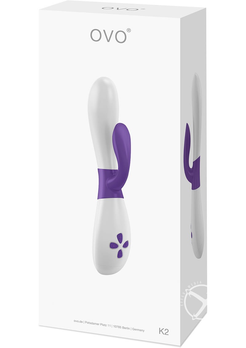 Ovo K2 Silicone Rabbit Waterproof Lilac And White
