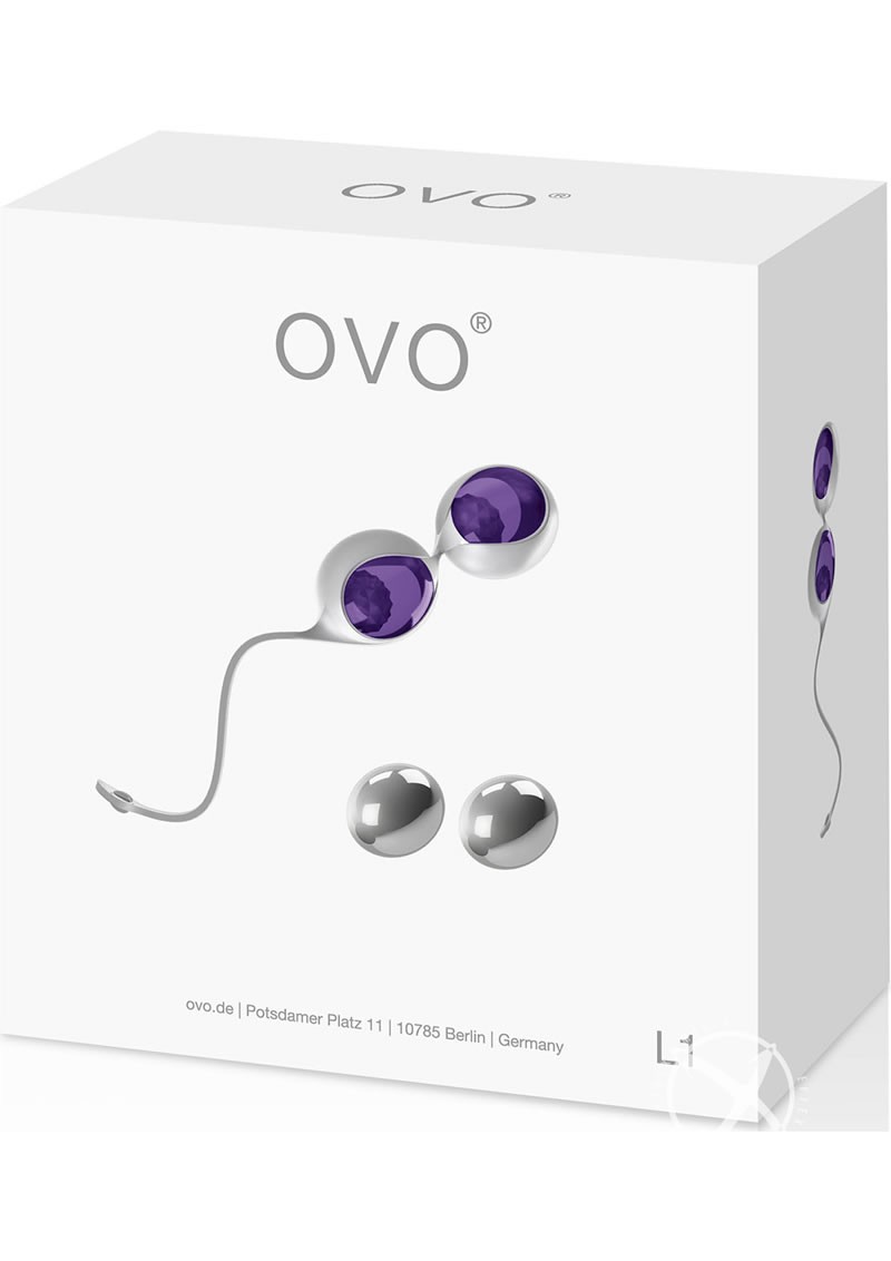 Ovo L1 Silicone Love Balls Waterproof White And Lilac