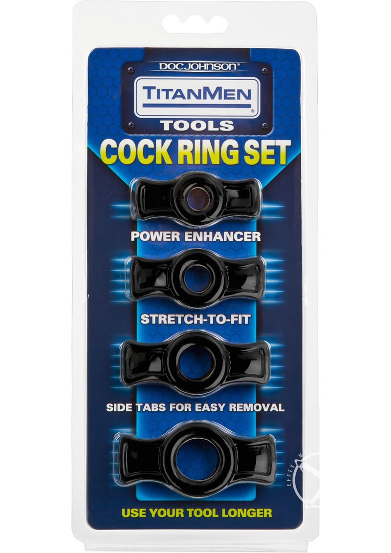 Titanmen Tools Cock Ring Set Black
