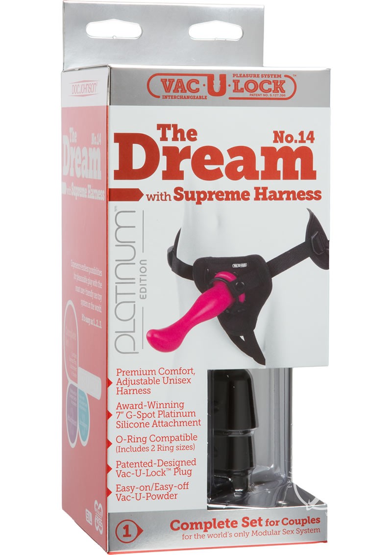Vac U Lock Platinum The Dream Number 14 Attachment w/ Supreme Harness Set Pink 7 Inch