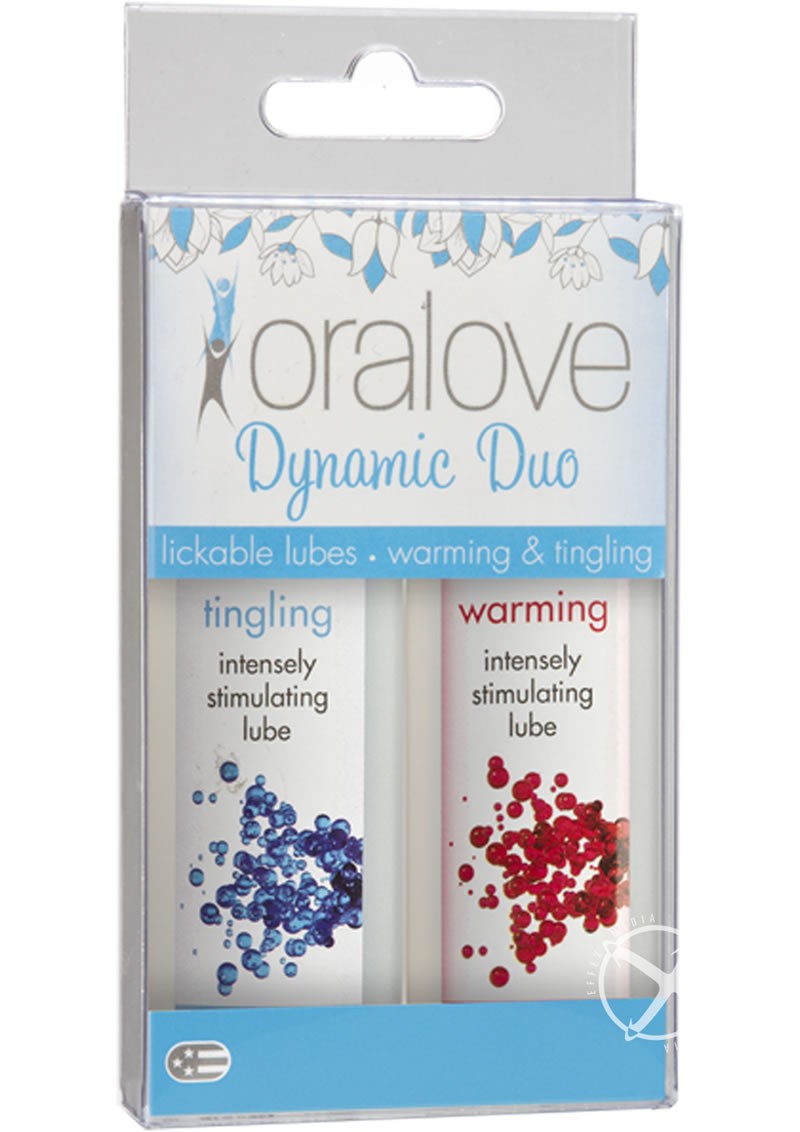 Oralove Dynamic Duo Lickable Warming & Tingling Lubes 1 oz 2 Each Per Set